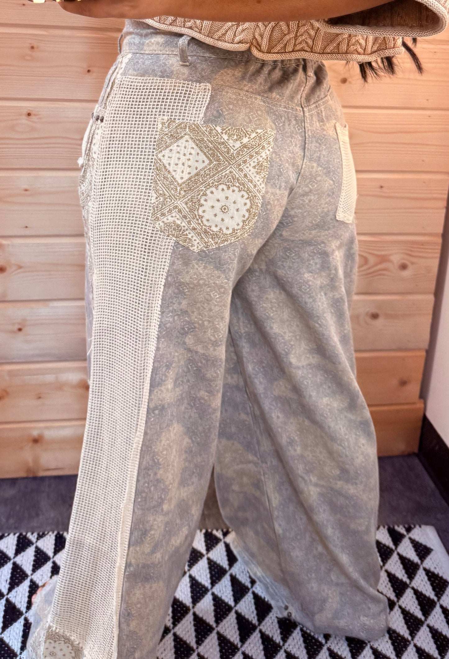 Camo Stitch Patch Pants