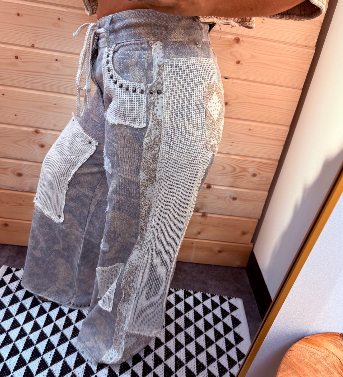 Camo Stitch Patch Pants