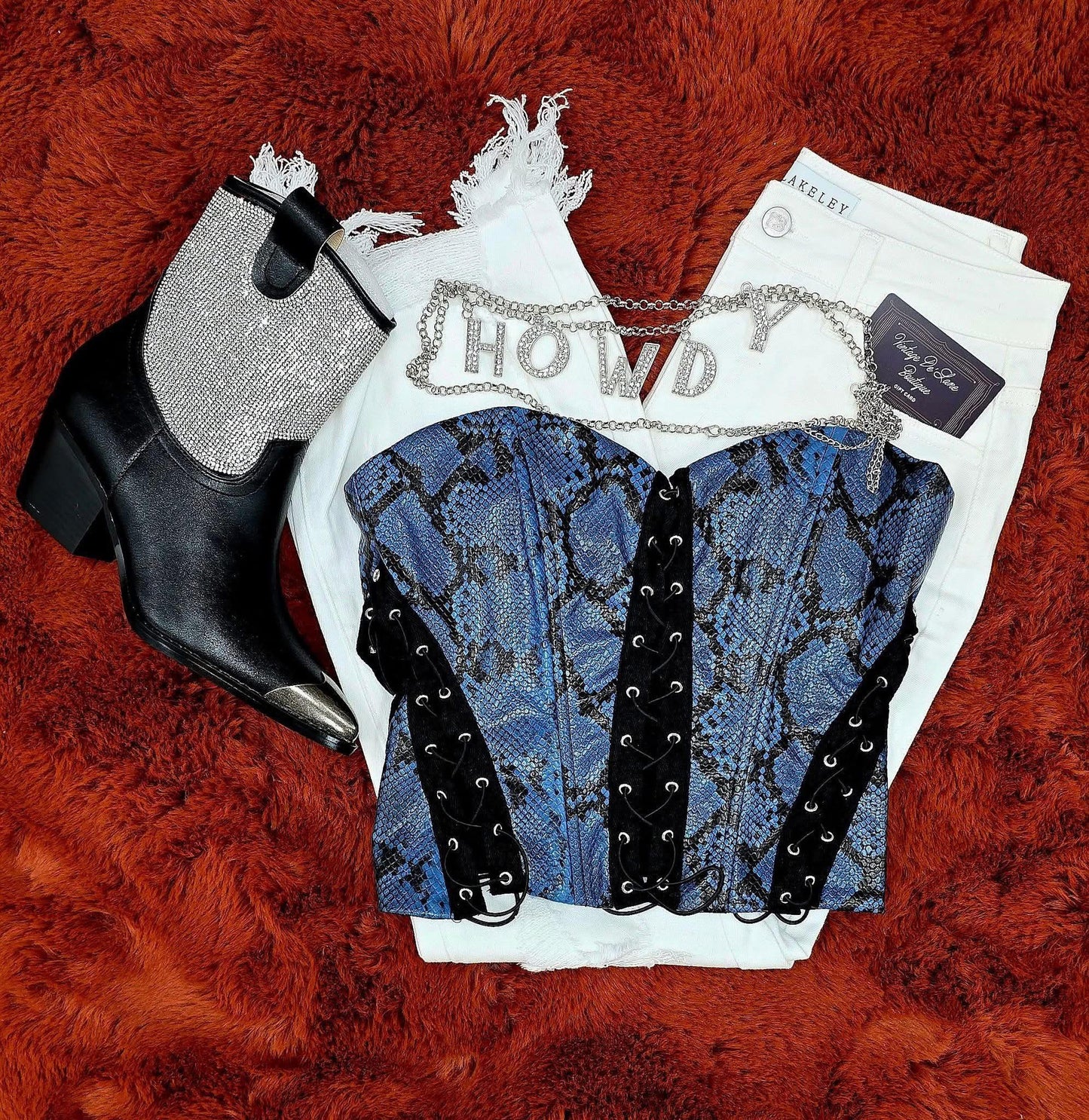 Midnight Python Corset Top