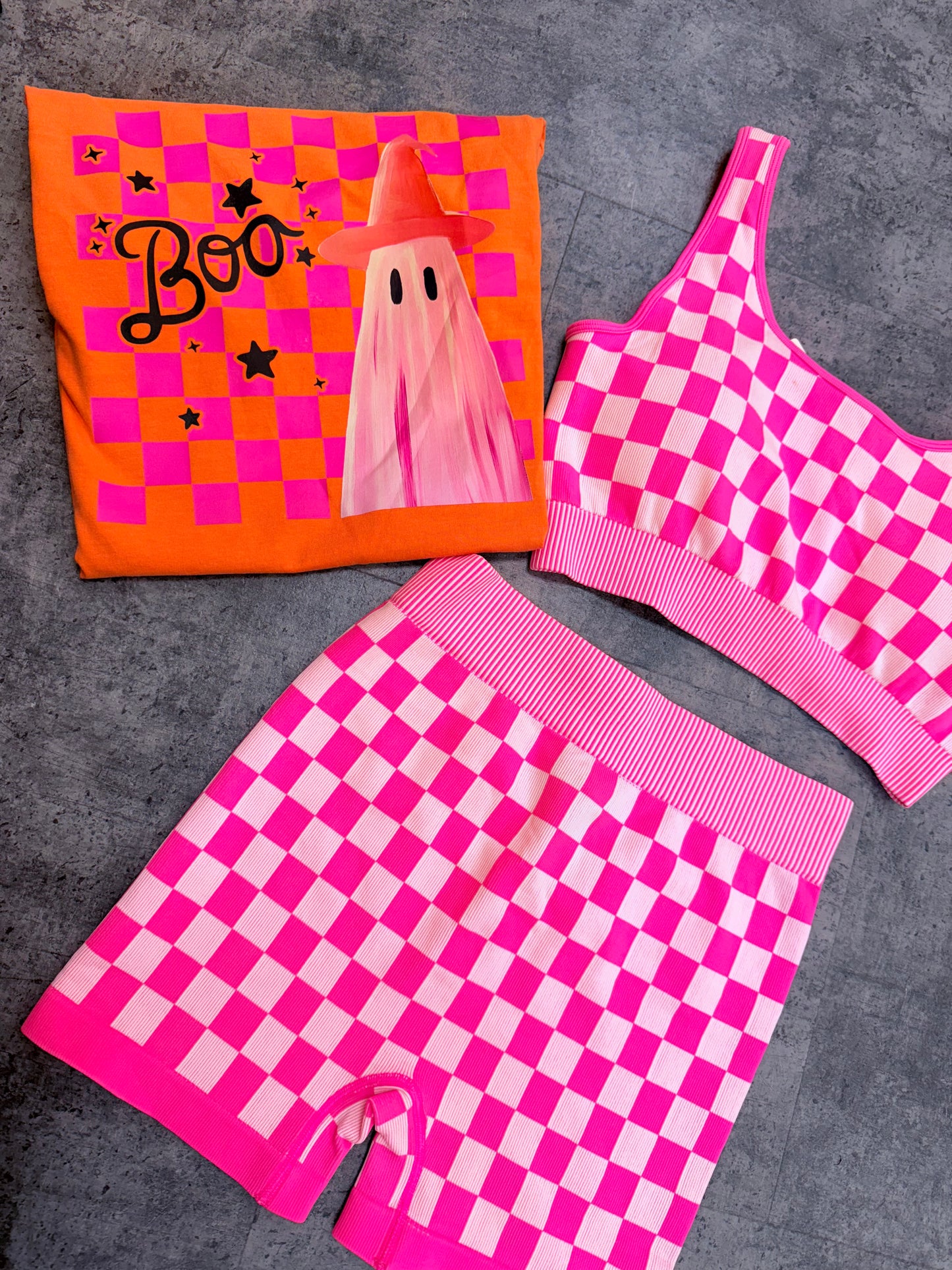 Boo Crew Checkered Tee