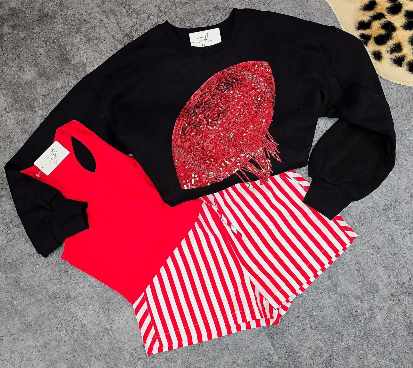 Sequin Fringe Sweatshirt