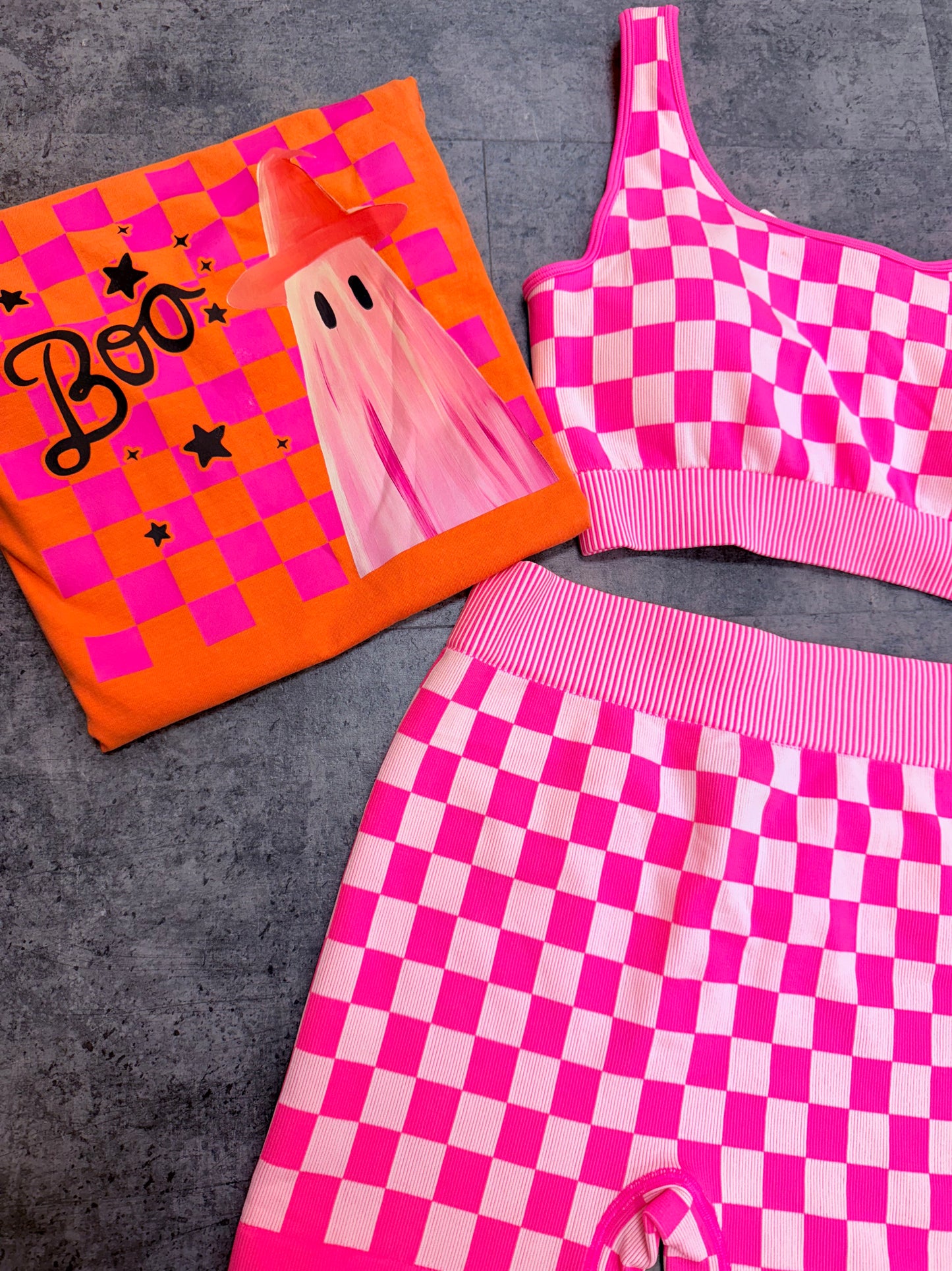 Boo Crew Checkered Tee