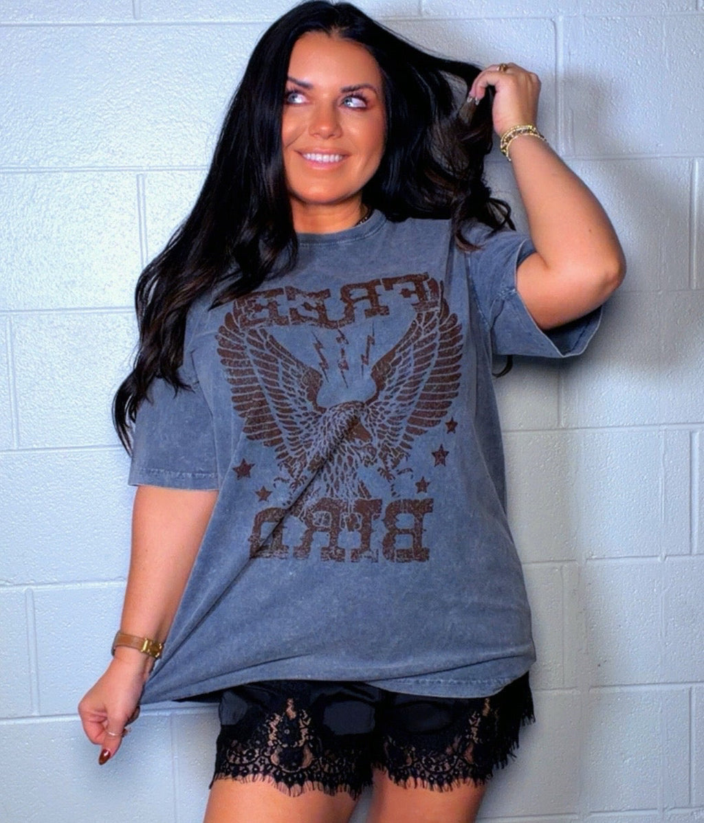 Free Bird Mineral Wash Tee