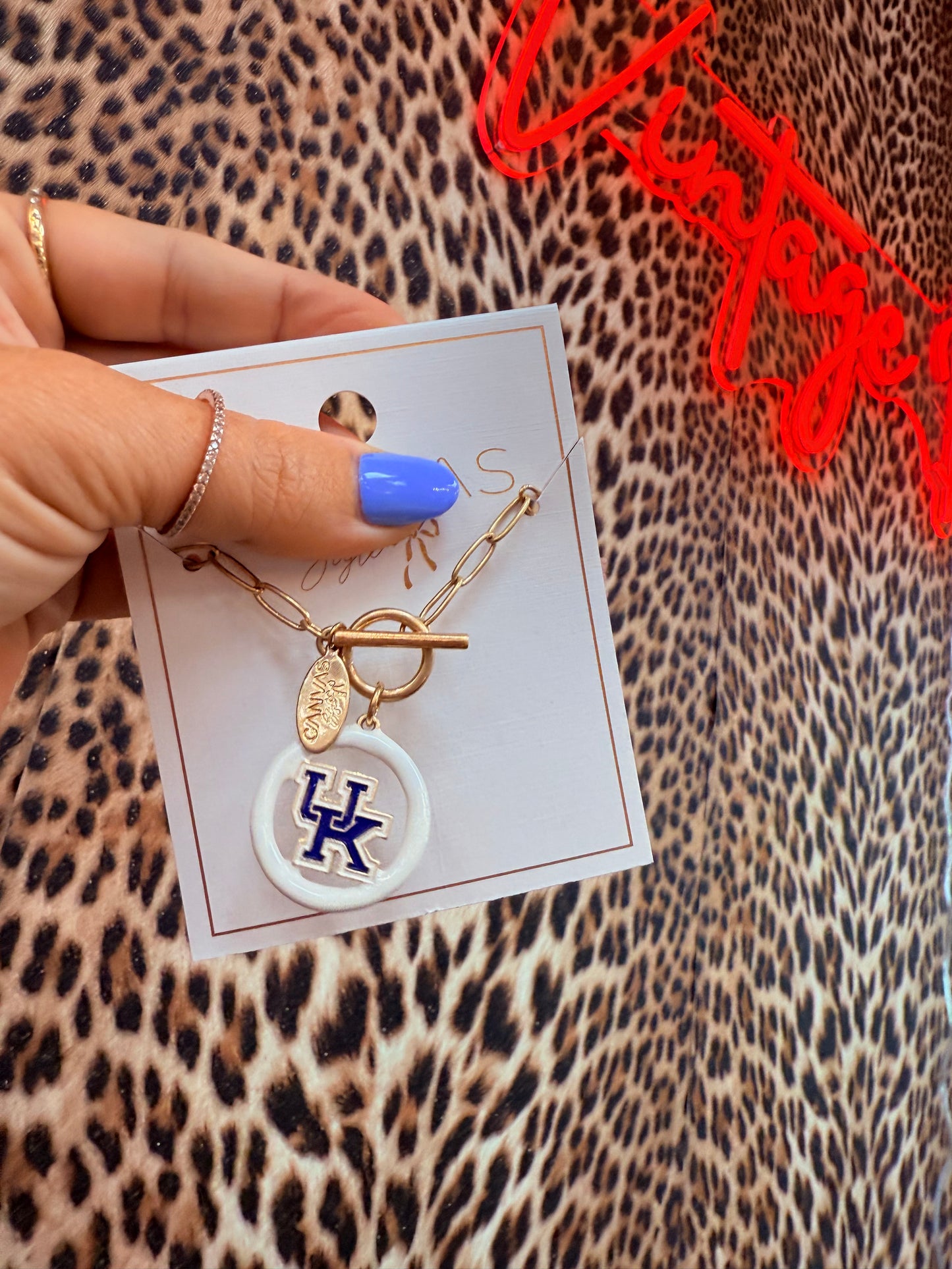 UK Logo T Bar Necklace