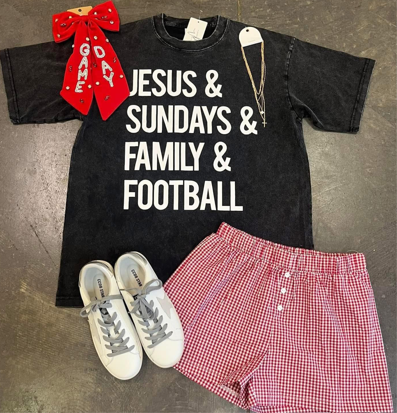 Football Sunday Vintage Washed Tee