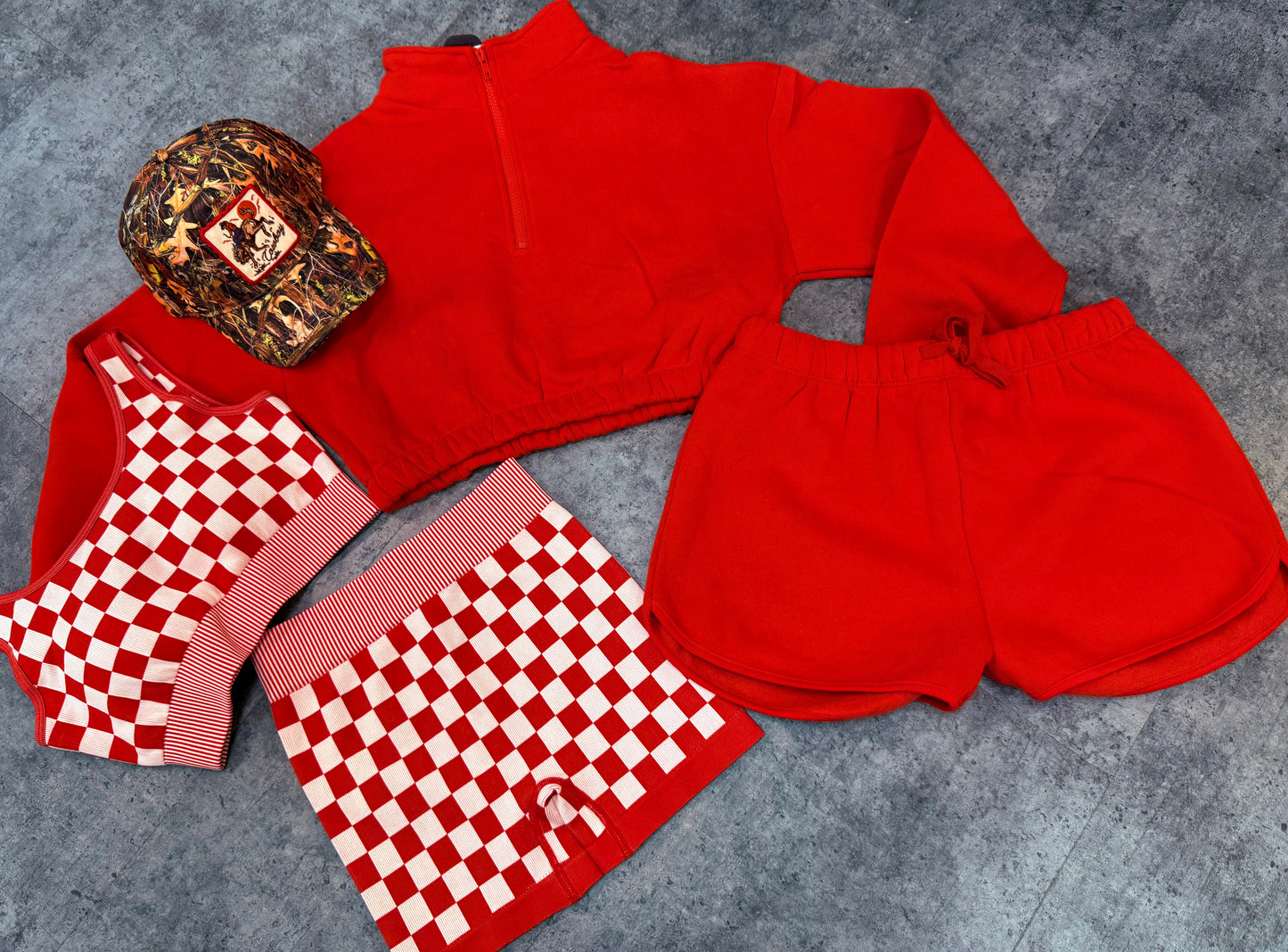 Red Checkered Set