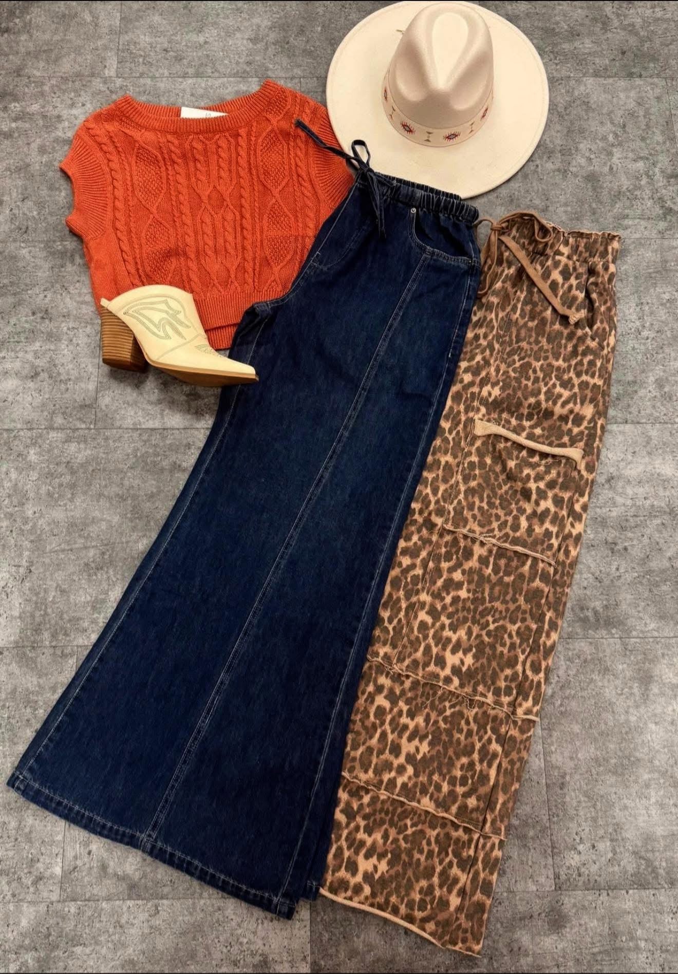 Drawstring Denim