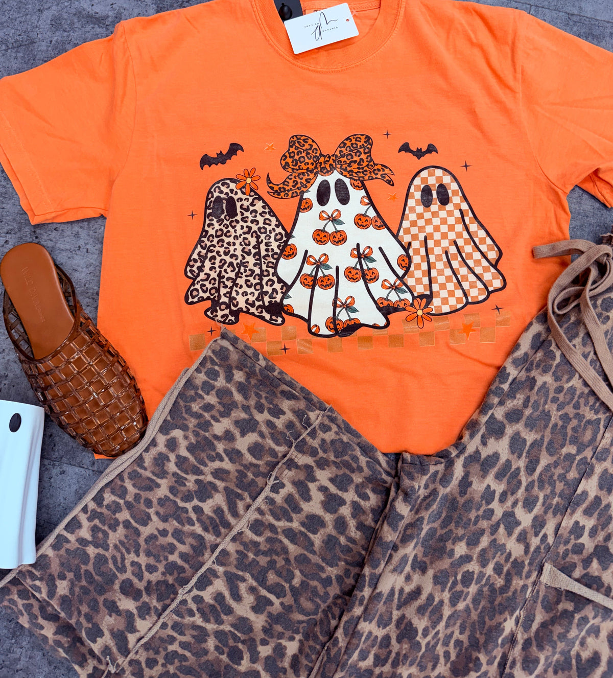 Boo Crew Leopard Ghost Tee