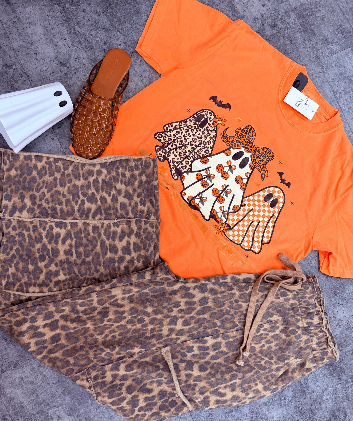 Boo Crew Leopard Ghost Tee