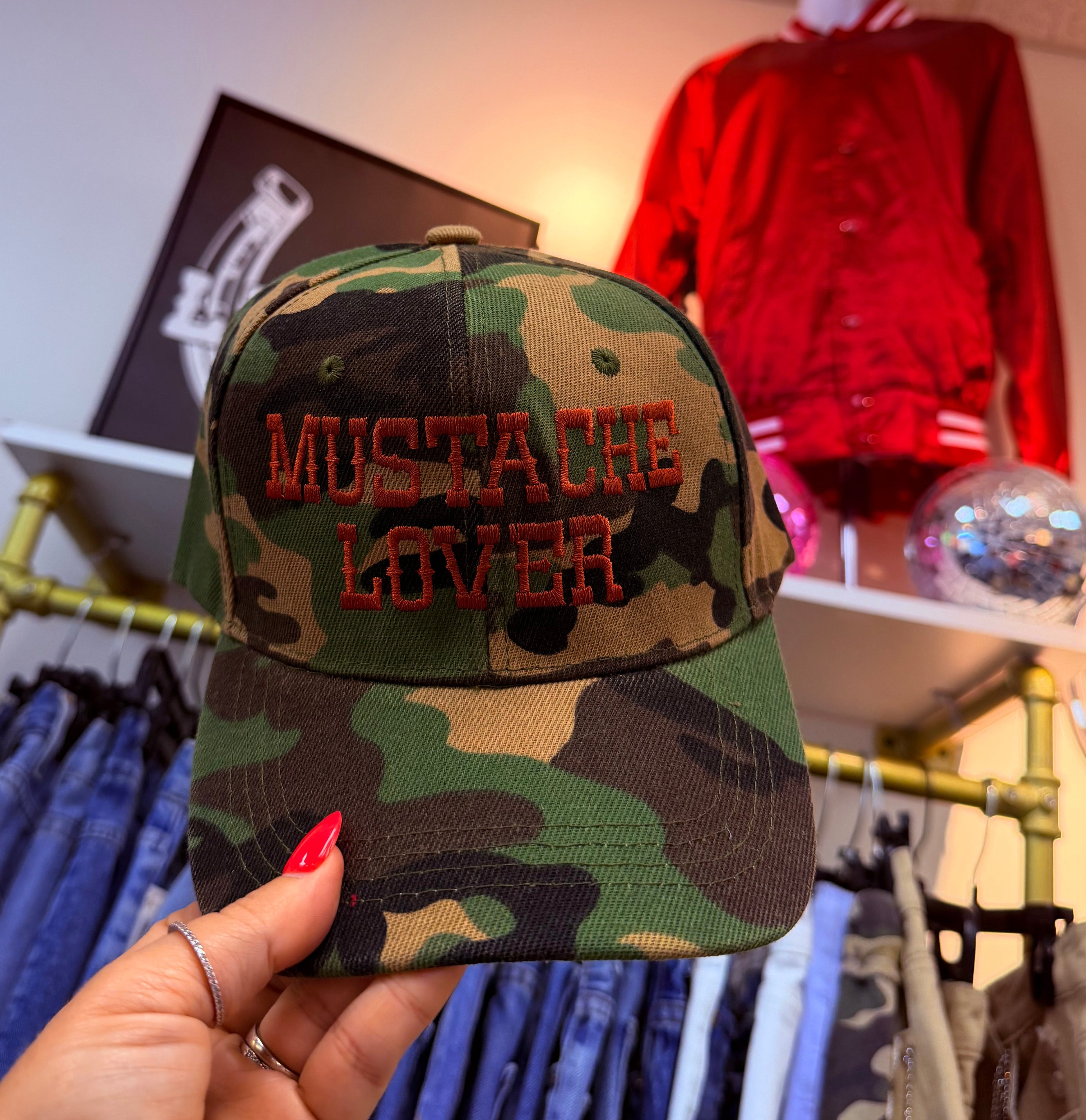 Mustache Lover Camo Cap