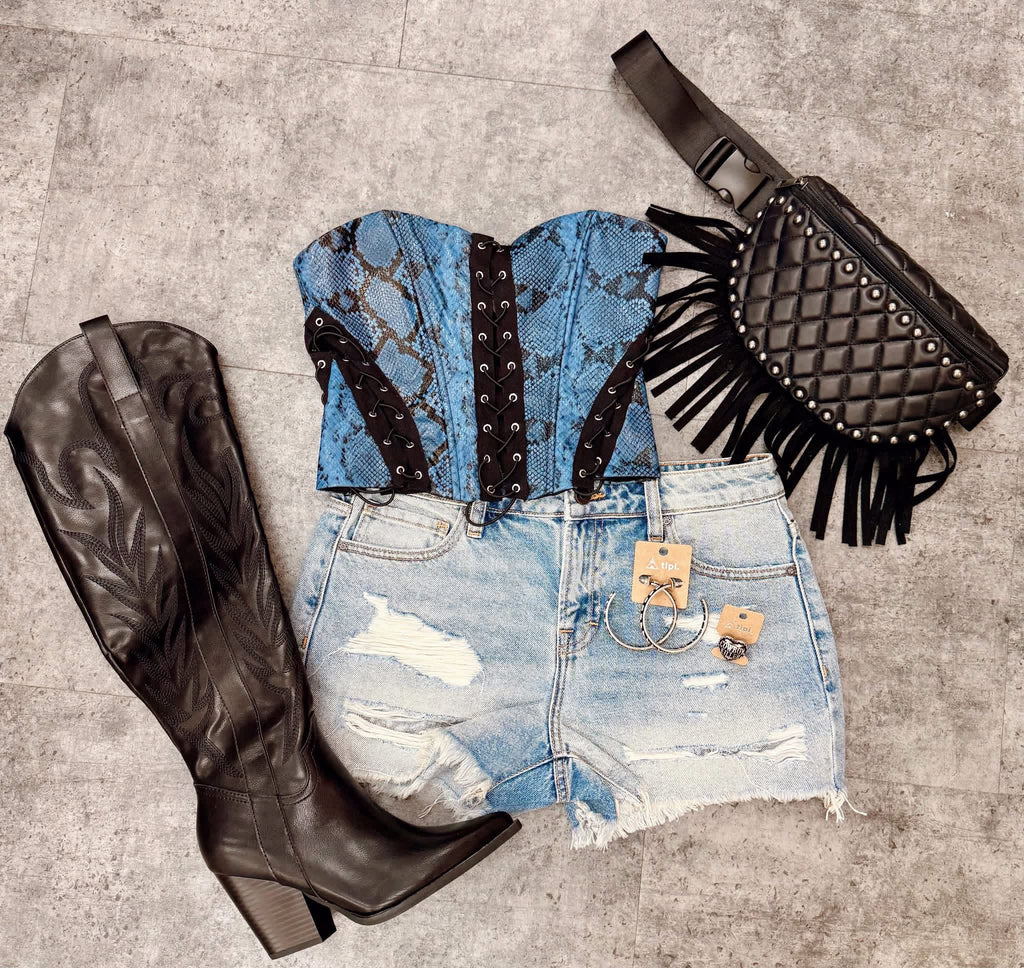 Blue Mesa Corset Top