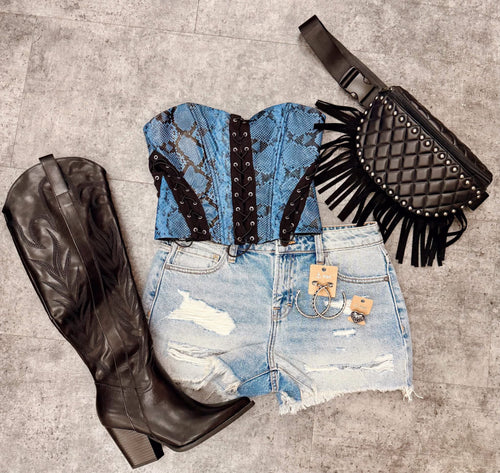 Blue Mesa Corset Top
