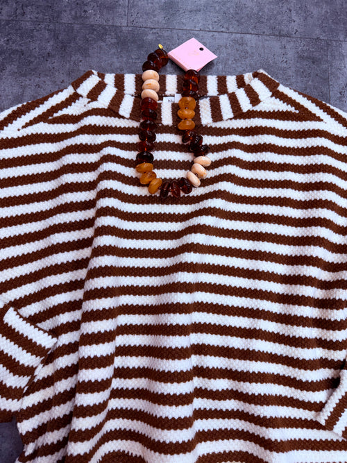 Rust & Romance Striped Knit Sweater