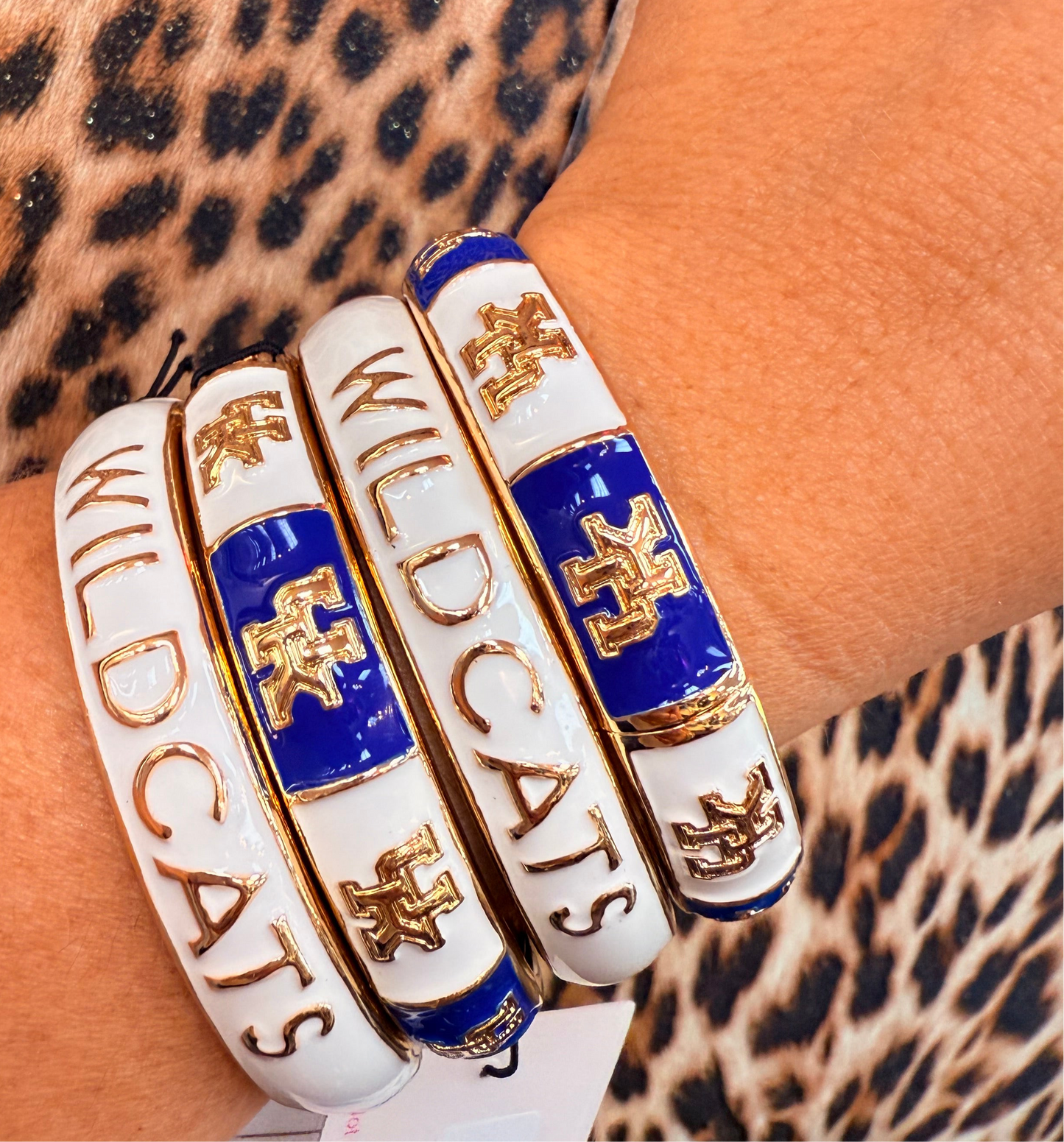 UK Blue & White Checkered Bangle