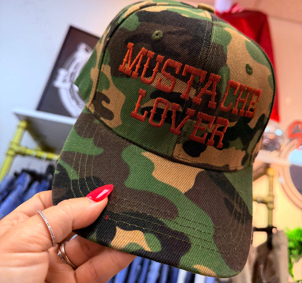 Mustache Lover Camo Cap