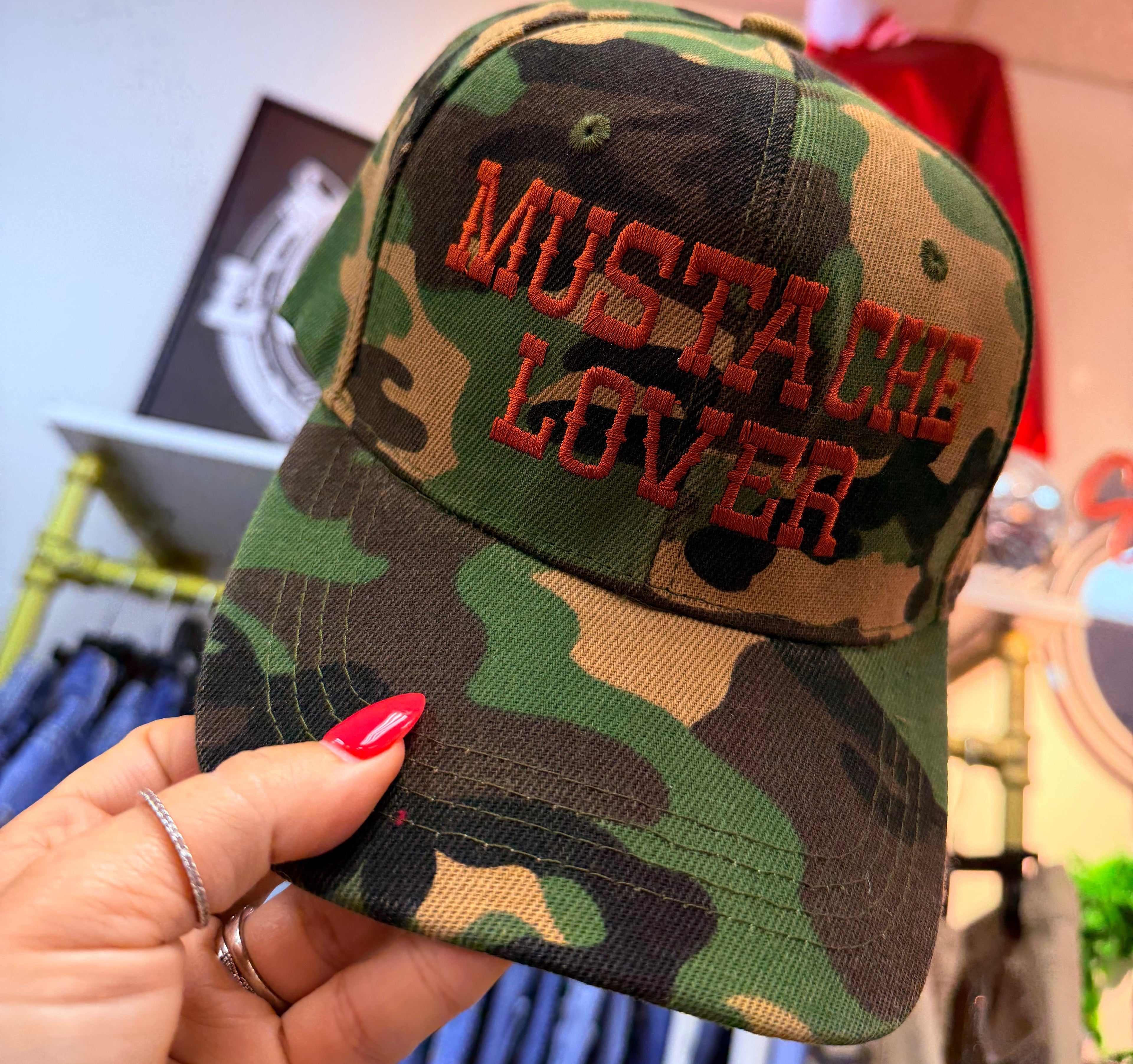 Mustache Lover Camo Cap