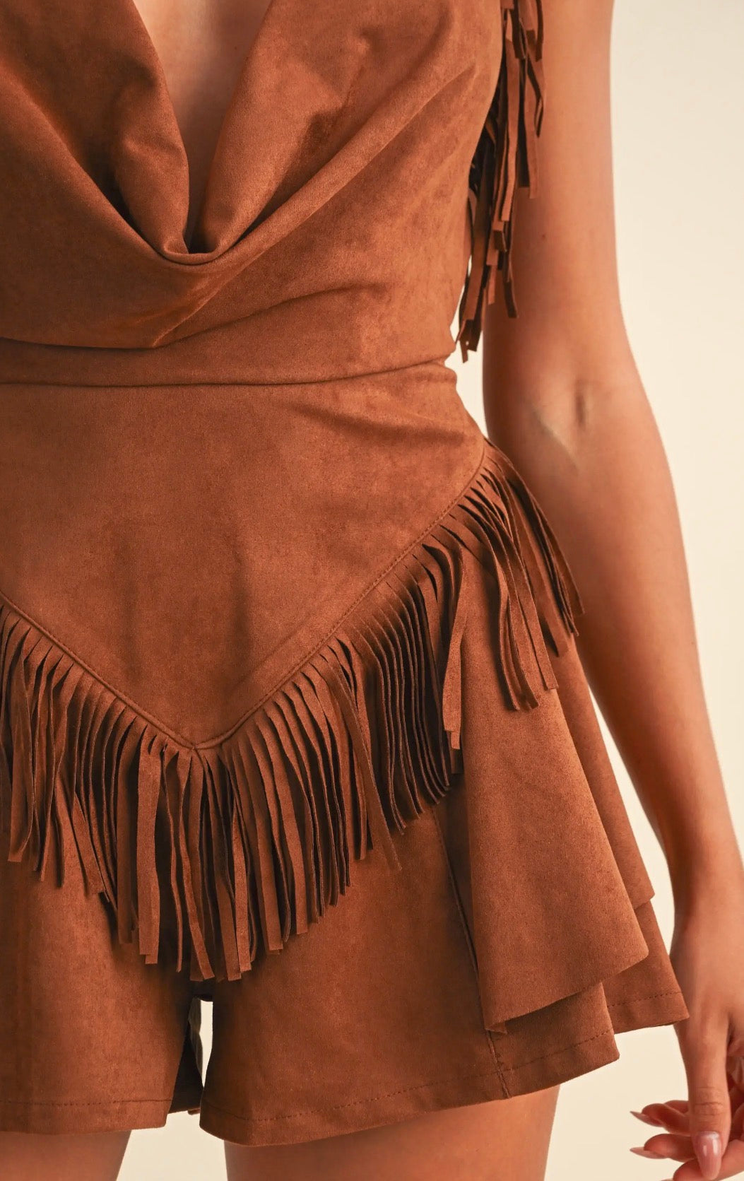 Whiskey Business Fringe Romper