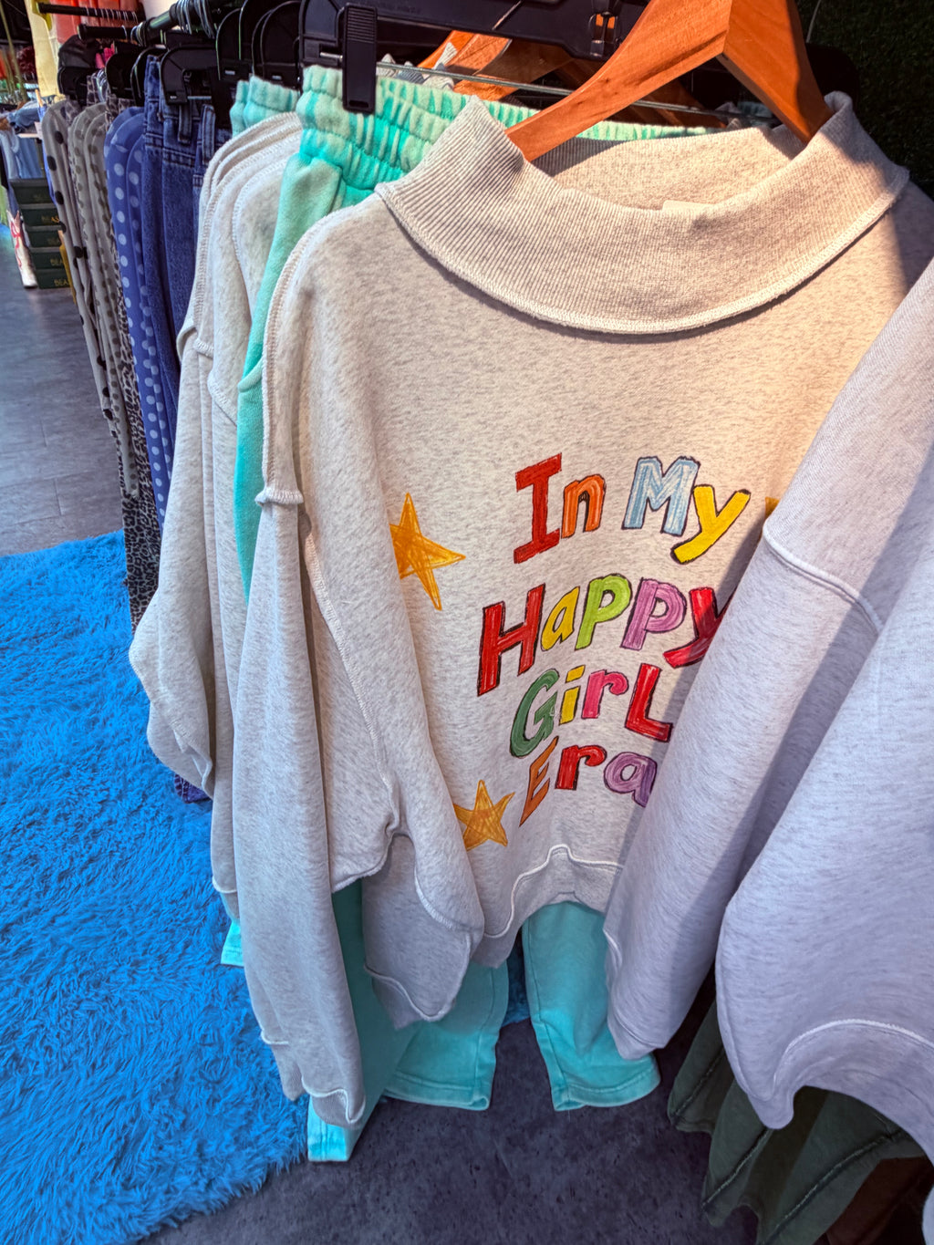 Reversible Happy Girl Mockneck