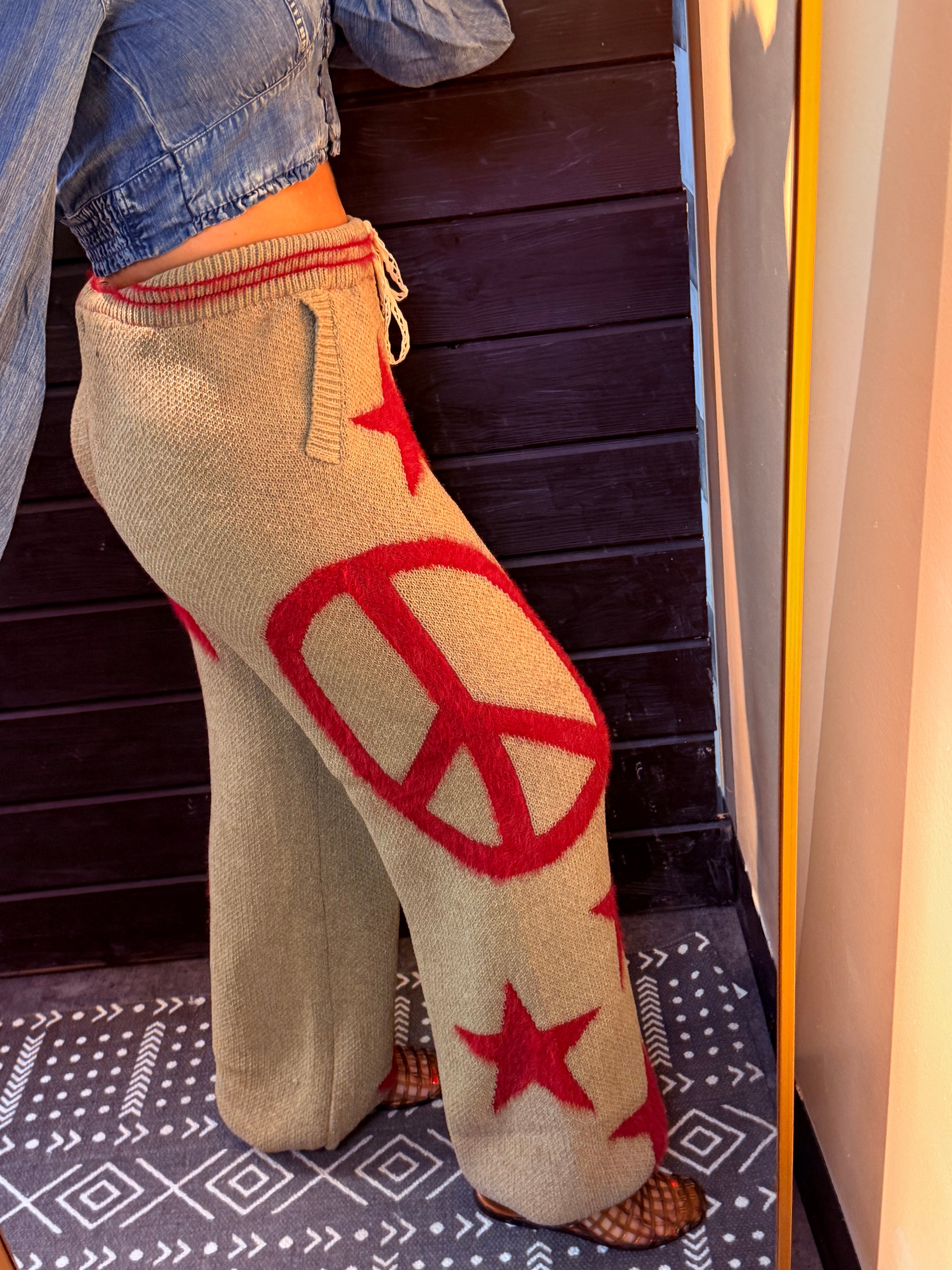 Peace Out Knit Pants