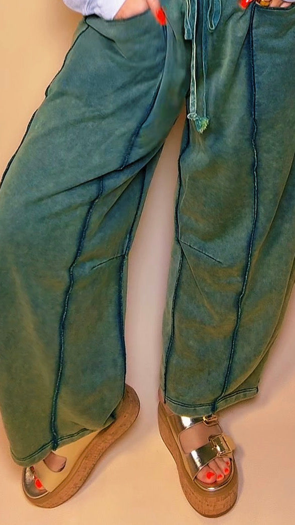 Unbothered Chill Barrel Pull On Pants