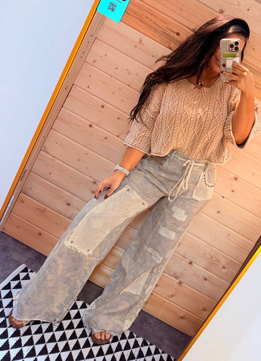 Camo Stitch Patch Pants