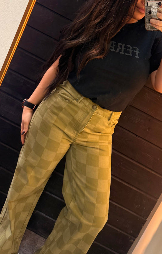 Sage Checkmate Jeans