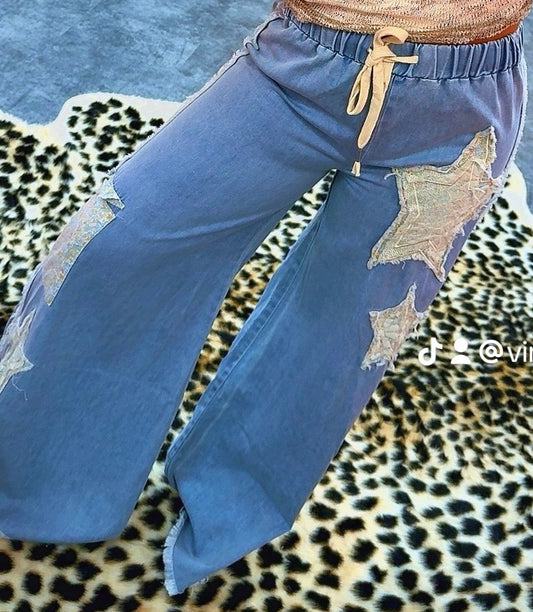 Star Denim Pants