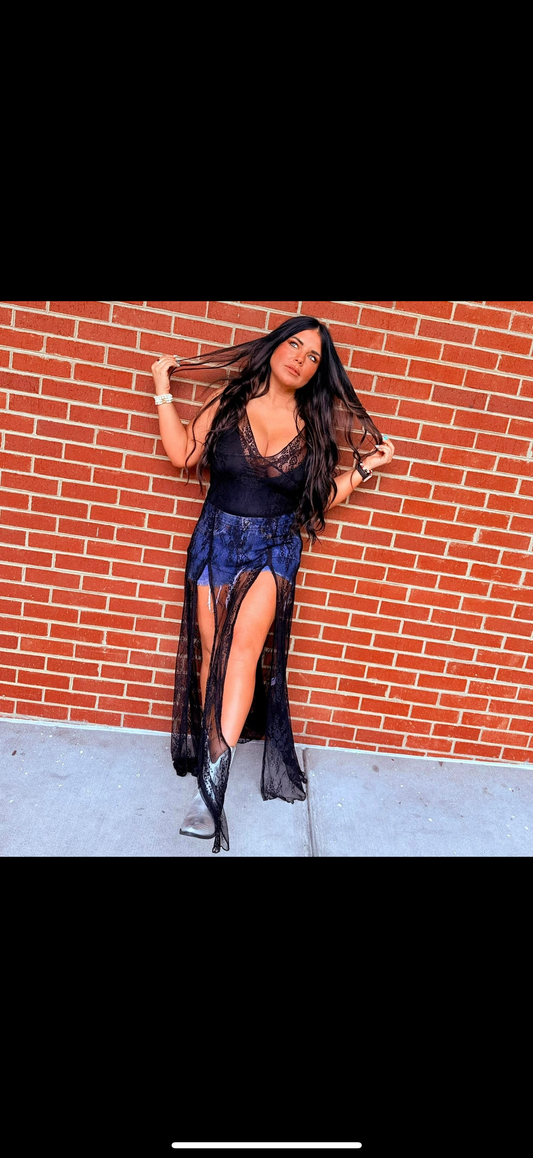 Midnight Rodeo Lace Duster