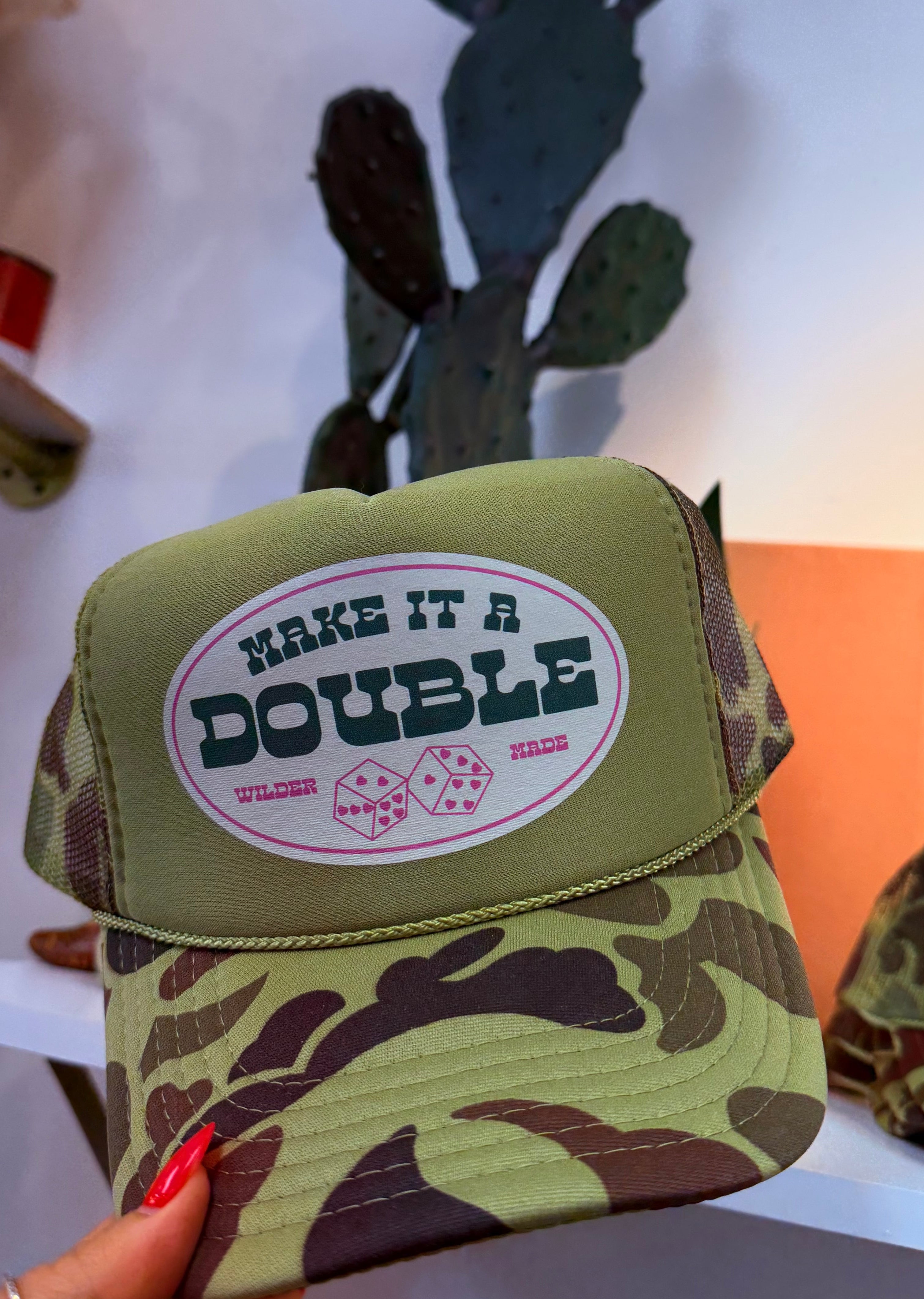 Double Down Camo Trucker Hat