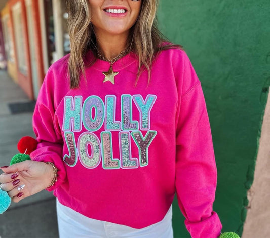 Holly Jolly Sequin Crewneck
