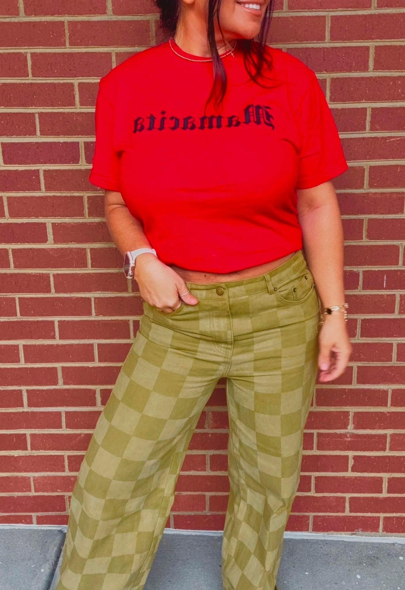 Sage Checkmate Jeans