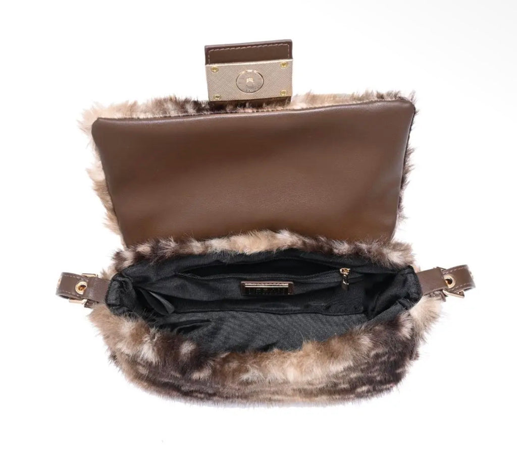 Untamed Luxe Faux Fur Shoulder Bag