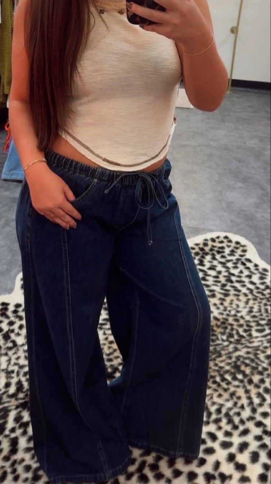 Drawstring Denim