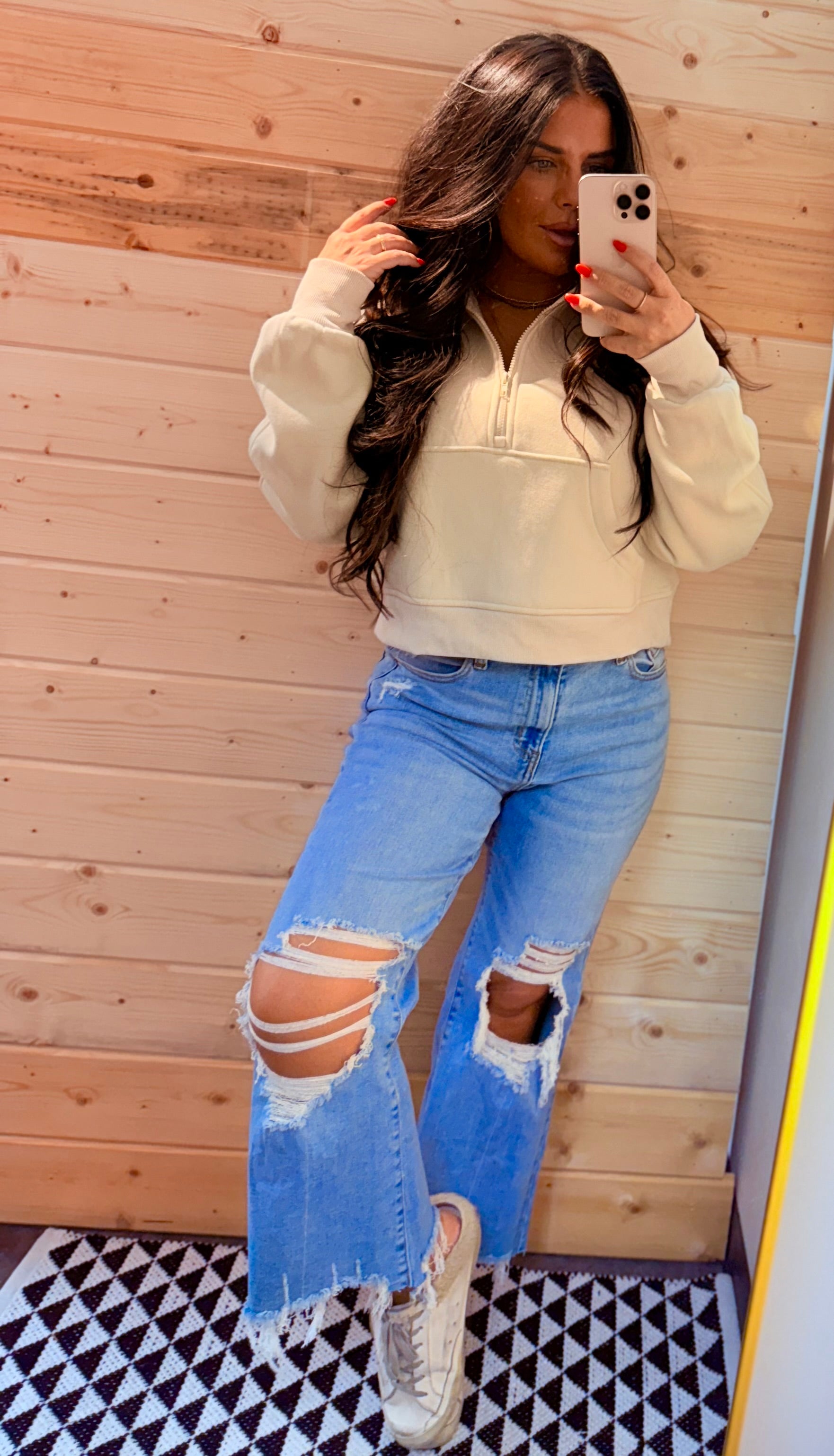 Cream Delight Half Zip