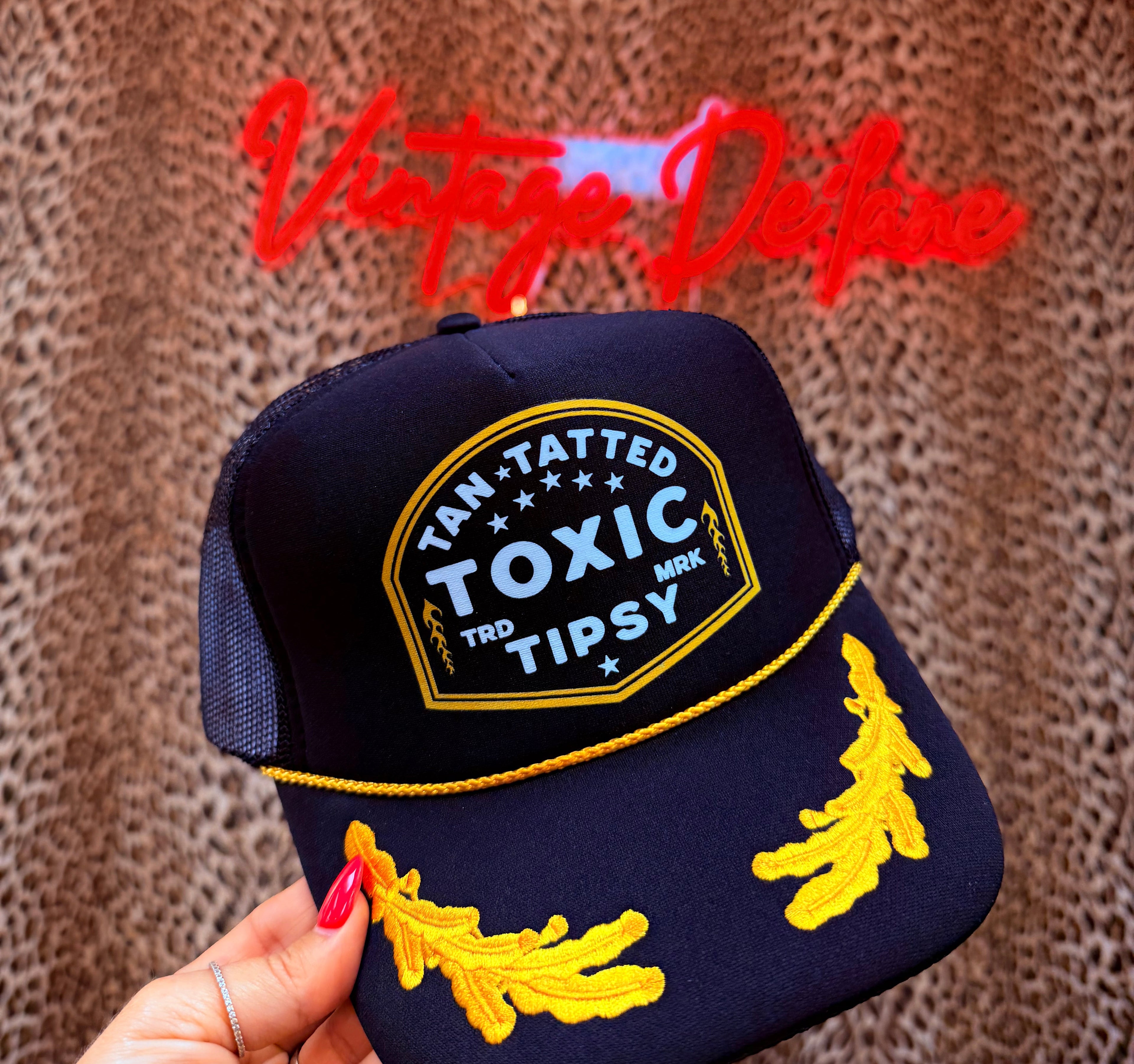 Tanned, Toxic & Tipsy Trucker Hat