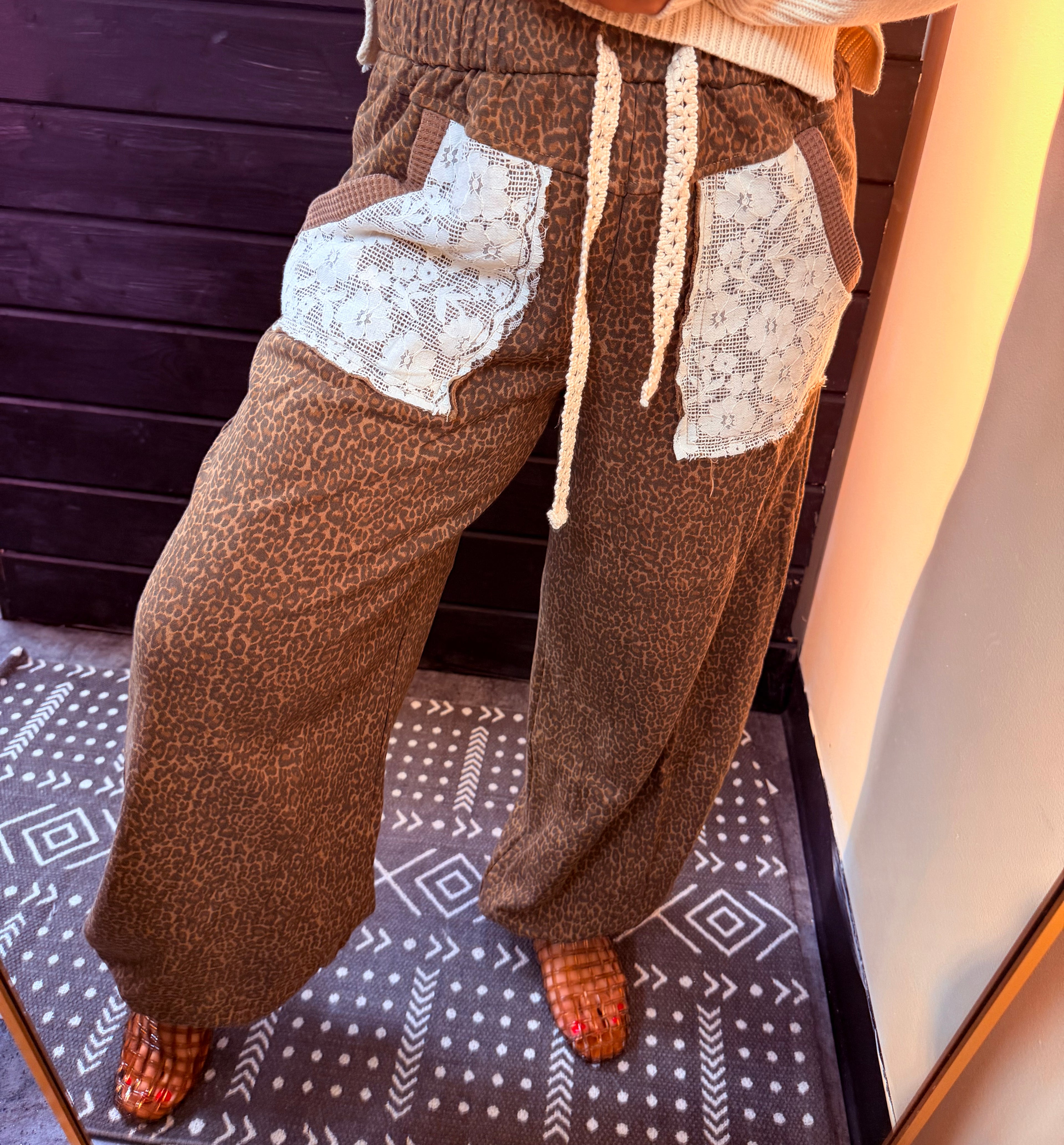 Wild Lace Leopard Pants