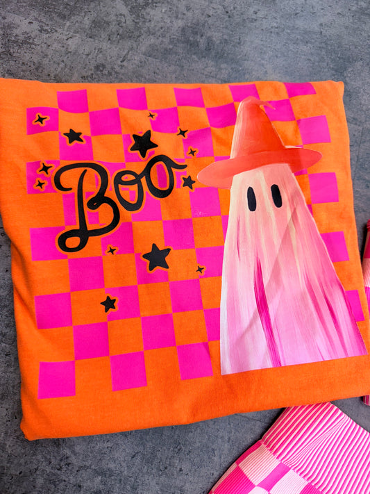 Boo Crew Checkered Tee