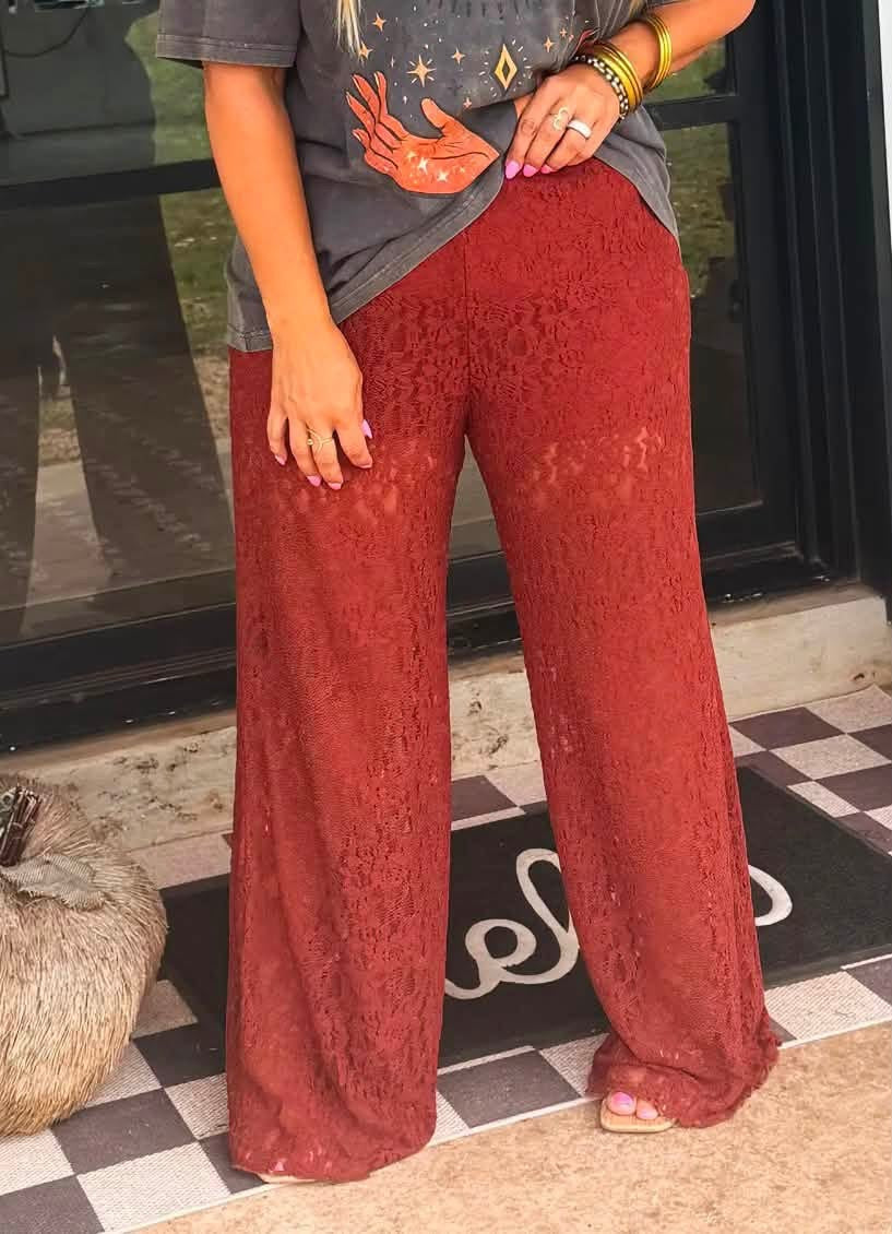 Autumn After Dark Lace Pants