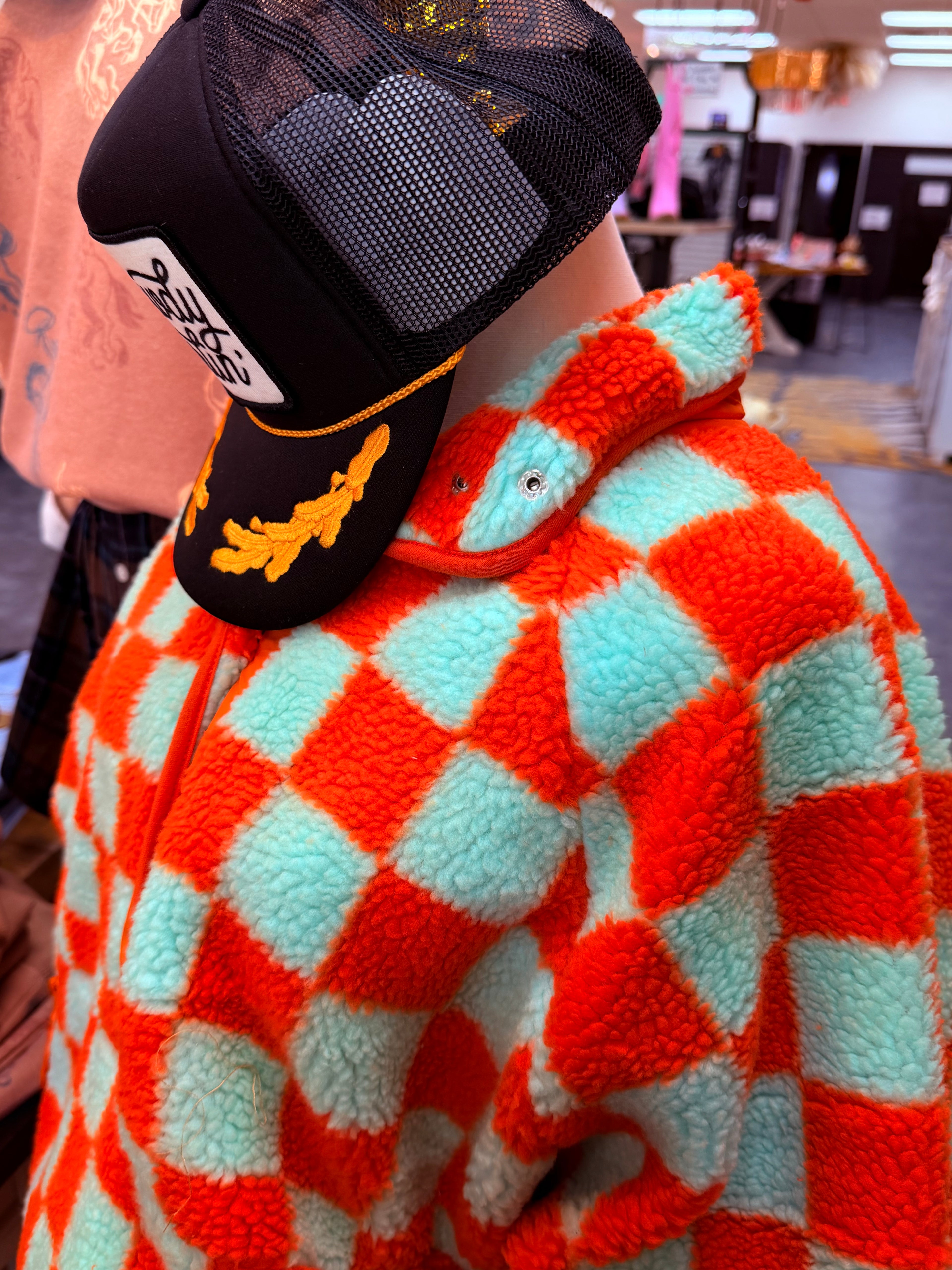 Checkered Cowgirl Sherpa