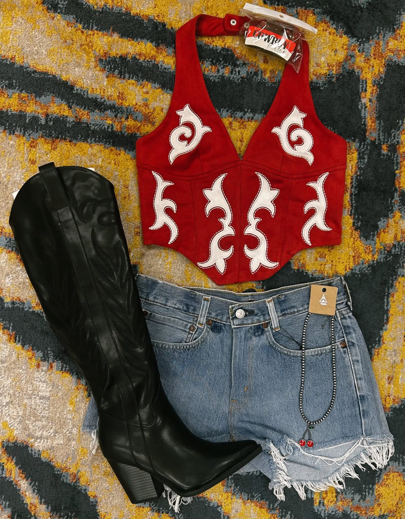 Red Outlaw Corset Top