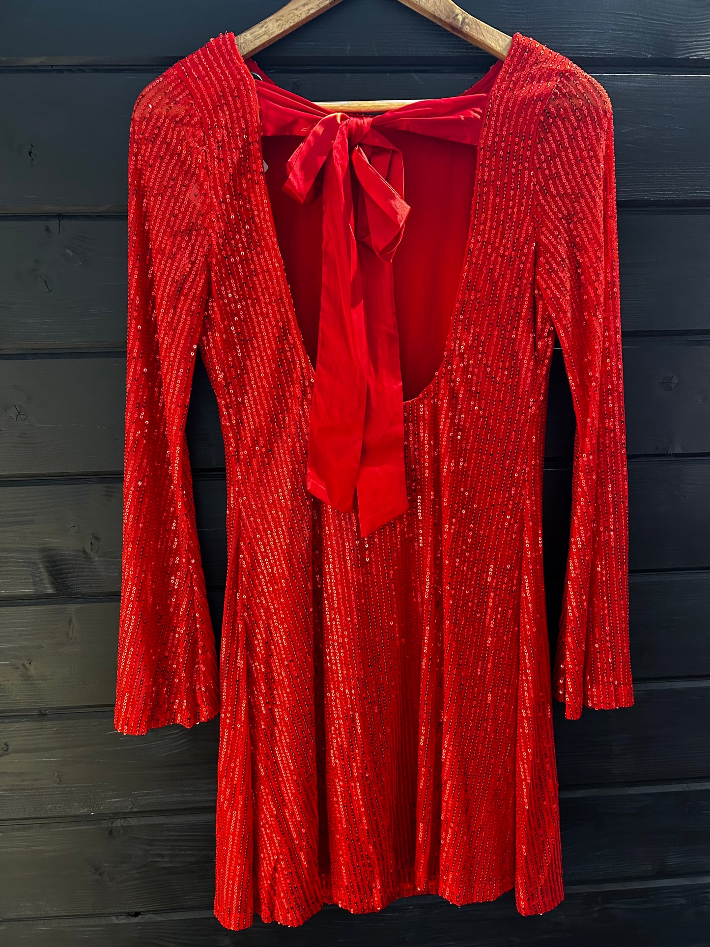 Santa Baby Sequin Bow Dress