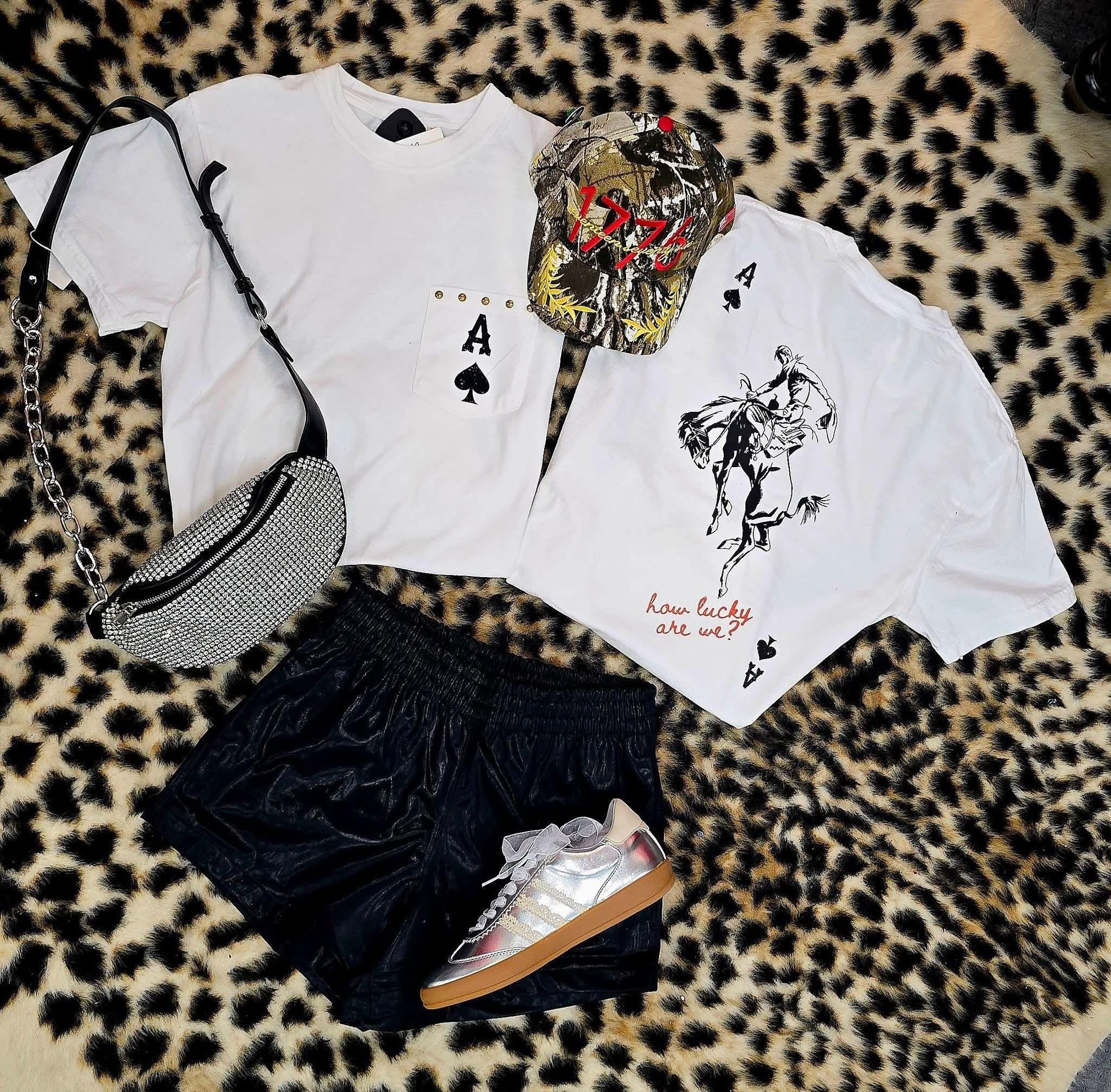 Rodeo Nights Faux Leather Shorts