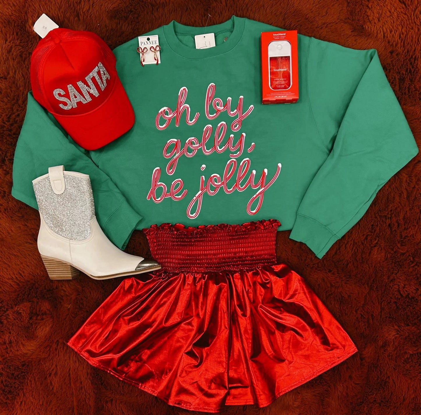 Oh by golly, be jolly crewneck