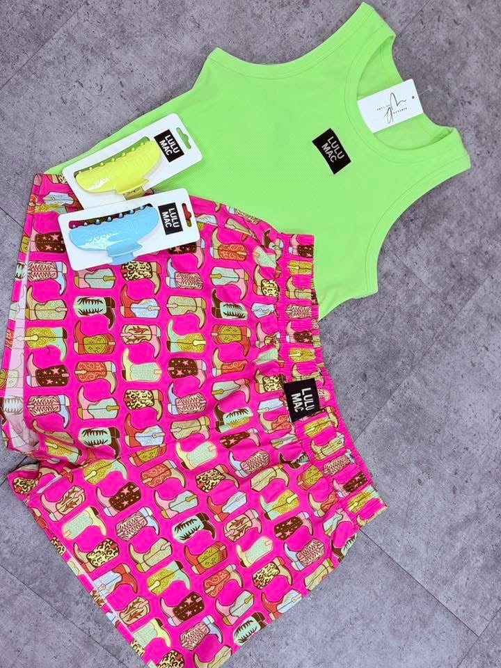 Electric Lime Ribbed Tank